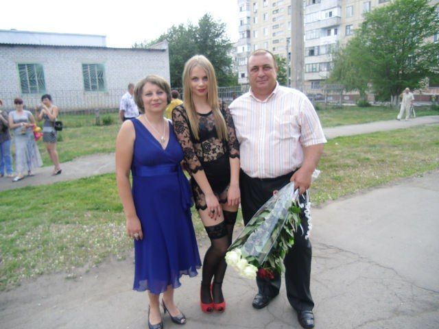 Анастасия Фоменко с родителями
